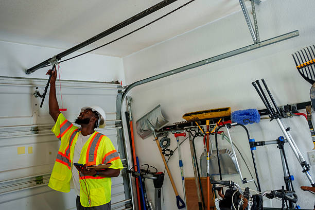 Professional Garage Door Panel Replacement technician working in Russellville, AR